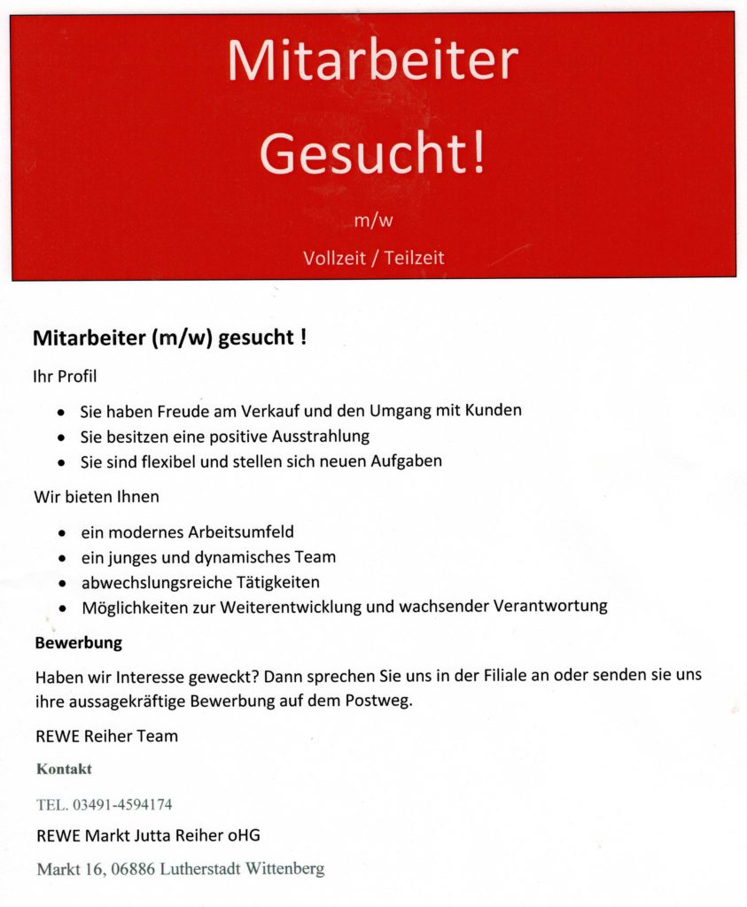 Stellenangebote Arsenal Wittenberg